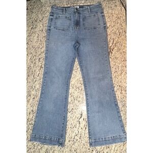 Y2K Kensie Jeans The Savannah Vintage Wash Flare Bootcut Denim Size 12 31 Grunge